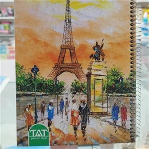 دفتر 100 برگ جلد سخت سیمی طرح کلاسیک