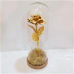 گل رز طلایی،مدل استوانه،پوشالدار،هدیه ،کادو،ولنتاین