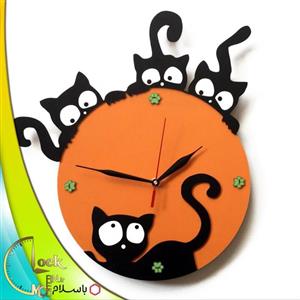 ساعت دیواری طرح بچه گربه ها کد 25
