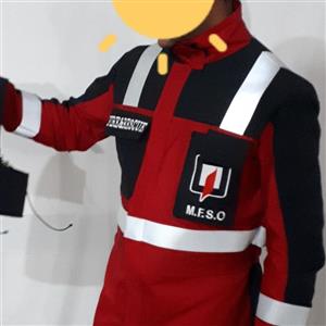 لباس یکسره امداد و نجات آتش نشانی در سایز بندی