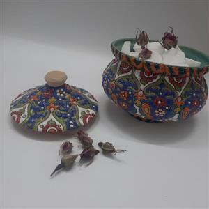 قندان میناکاری نقش برجسته 