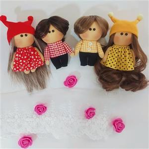 عروسک روسی 15 سانت دختر و پسر