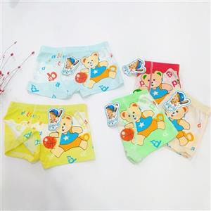 شورت بچگانه پسرانه پادار گیاهی طرح خرس در5رنگ زیباوشاد
