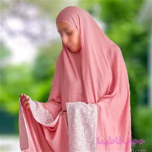 نیم چادر و دامن سوپرسافت صورتی قد 170سانت