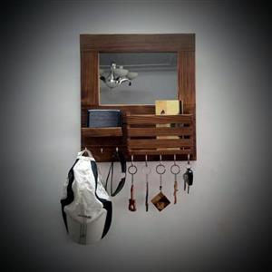 جاکلیدی دیواری چوبی آینه دار