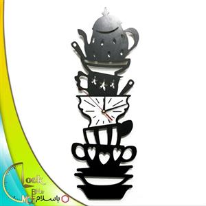 ساعت دیواری طرح قوری و فنجون کد 21