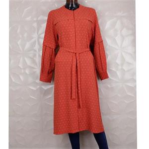 مانتو  آجری رویا پارچه  ابروبادی اشکی  از سایز 40 تا 50