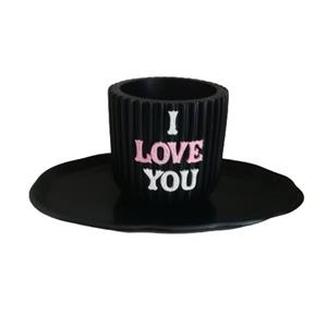 گلدان دکوراتیو بتنی طرح سیاه مدل SS28702