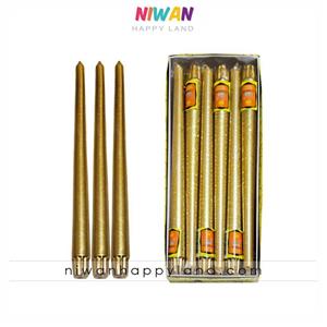 شمع قلمی 30 سانتی طلایی تکی