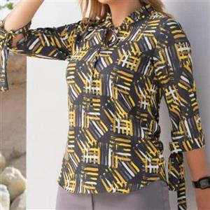 شومیز زنانه جنس کرپ حریر جسیکا الیزه ترک موجود از\nسایز 38 تا 46