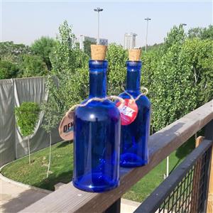 بطری نیم لیتری آبی با درب چوب پنبه وارداتی