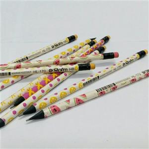 مداد مشکی پاکن دار استورم اصلی چوب سدار