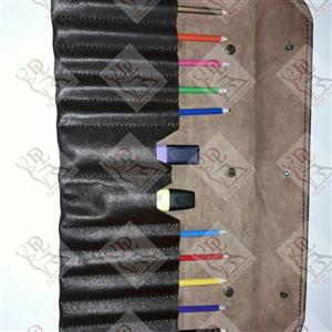 جا مدادی چرم طبیعی دست دوز