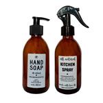 مخزن مایع دستشویی مدل HAND SOAP به همراه ظرف اسپری