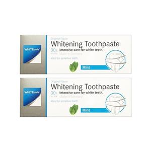 خمیر دندان سفید کننده وایت اسمایل مدل Whitening حجم 75میلی لیتر بسته دو عددی