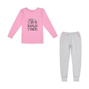 ست تی شرت آستین بلند و شلوار دخترانه ناربن مدل 1521418-87 Narbon Long Sleeve T-Shirt And Pants Set For Girls 