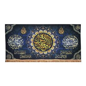 پرچم مدل مذهبی طرح شهادت امام حسن و امام رضا و پیامبر محمد مصطفی 0144