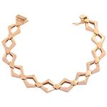 دستبند طلا 18 عیار زنانه طلای مستجابی مدل جلوا ورتو کد 4