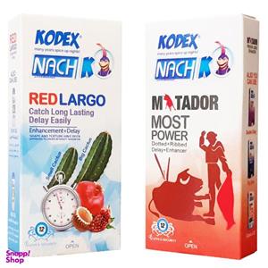 کاندوم ناچ کدکس\r\n مدل Matador بسته 12 عددی به همراه کاندوم مدل Red largo