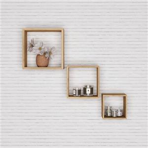 شلف دیواری سایا کابینت مدل مکعب بسته 3 عددی