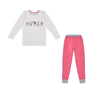 ست تی شرت آستین بلند و شلوار دخترانه ناربن مدل 1521434-88 Narbon Long Sleeve T-Shirt And Pants Set For Girls 