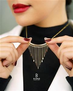 گردنبند طلا 18 عیار زنانه طلای مستجابی مدل گرد آوا تراش کد 07