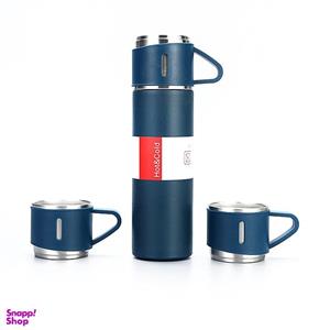 فلاسک مدل vacuum گنجایش 0.5 لیتر به همراه لیوان سفری بسته 3 عددی