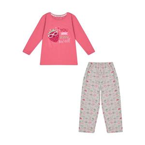 ست تی شرت آستین بلند و شلوار دخترانه ناربن مدل 1521430-84 Narbon Long Sleeve T-Shirt And Pants Set For Girls 