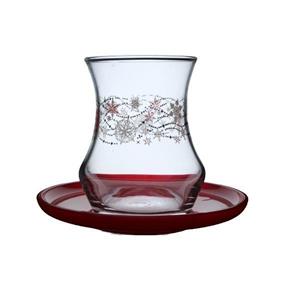 ست فنجان و نعلبکی لاو 12 پارچه مدل STARS1