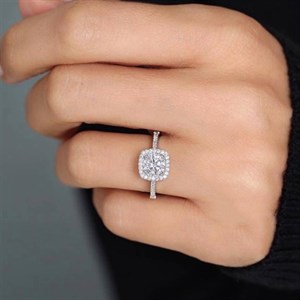 انگشتر نقره زنانه مدل RI R2 -