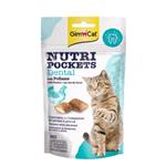 تشویقی مغزدار نوتری گربه جیم کت دنتال مرغ (Gimcat Nutri pockets dental with poultry)