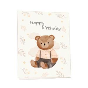 کارت پستال مدل خرس آبرنگی کد 002 مجموعه 5 عددی