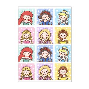 برچسب مدل پرنسس های کیوت مجموعه 12 عددی -