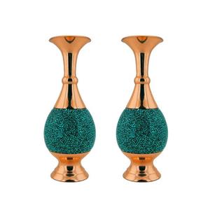 گلدان فیروزه کوبی مدل F011 کد 25