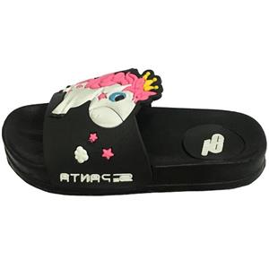 دمپایی دخترانه مدل اسب تک شاخ رنگ مشکی