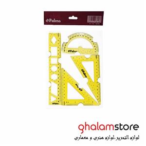 ست خط کش پالمو مدل ژله ای بسته 4 عددی