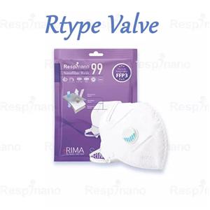 ماسک تنفسی ریما مدل سوپاپدار نانو FFP3-N99 بسته 10 عددی
