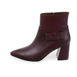 نیم بوت زنانه چرم مشهد مدل J2431-049 Mashad Leather Ankle Boot For Women 