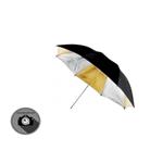 Double Layer 90cm Silver-Gold (Inside) and Black (Outside) Umbrella S&S S-39