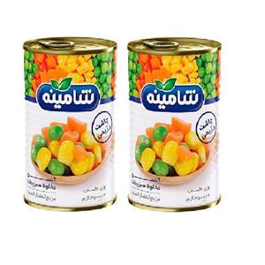 کنسرو مخلوط سبزیجات شامینه - 350 گرم بسته 2 عددی