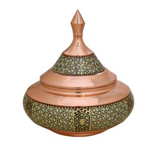 قندان خاتم کاری مدل سفینه ای کد 25