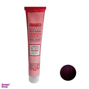 رنگ مو نیترو پلاس مدل Keratine شماره 4.20 حجم 100 میلی لیتر رنگ شرابی تیره