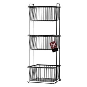 سبد سیب زمینی و پیاز پیشواز صنعت مدل سه طبقه مفتولی مربع کد 1510