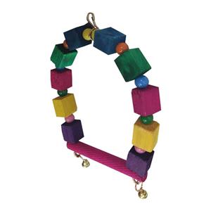 آویز قفس پرندگان مدل تاب چوبی کد16320