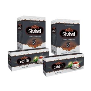 چای سیاه عطری شاهد - 100 گرم به همراه چای سیاه کیسه ای - 2 بسته 25 عددی