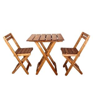 میز و صندلی ناهارخوری دو نفره مدل تاشو