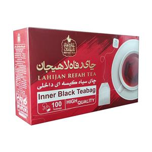 چای سیاه کیسه ای رفاه لاهیجان بسته 100 عددی