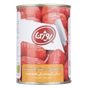 کنسرو گوجه فرنگی پوست کنده روژین تاک مقدار 380 گرم Rojintaak Peeled Tomatoes Paste 380gr 