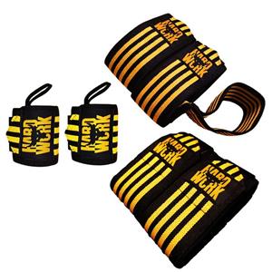 ست مچ بند و زانوبند و آرنج بند بدنسازی مدل HWK مجموعه 6 عددی