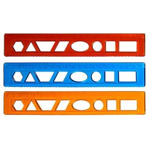 خط کش 20 سانتی متری کد DR0012 بسته 3 عددی